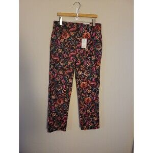Croft & Barrow Paisley Pullover Straight Stretchy Pant Sz 14 NWT